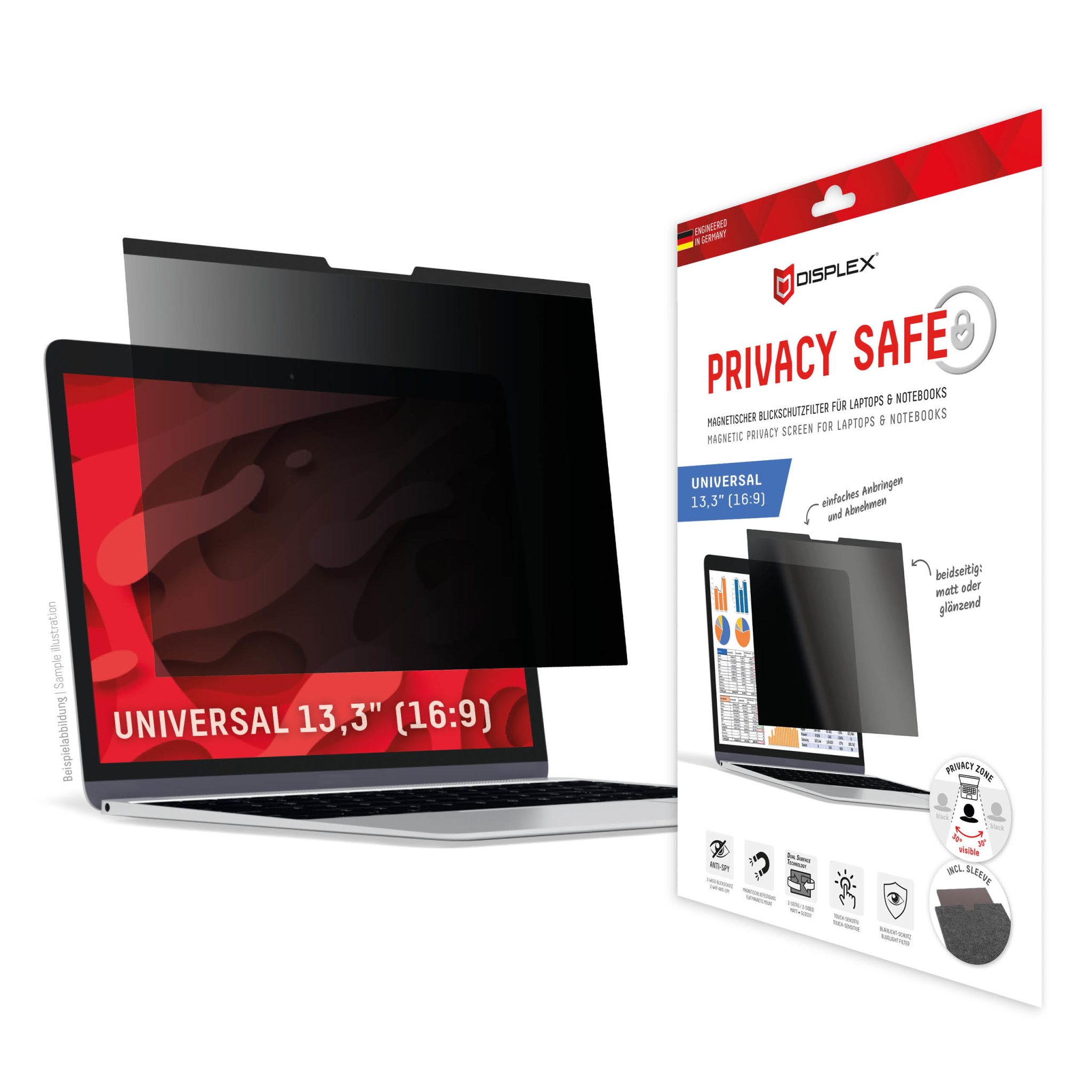 DISPLEX Sichtschutz / Privacy Universal 13,3 Zoll, 16:9 DISPLEX Sichtschutz / Privacy Universal 13,3 Zoll, 16:9
