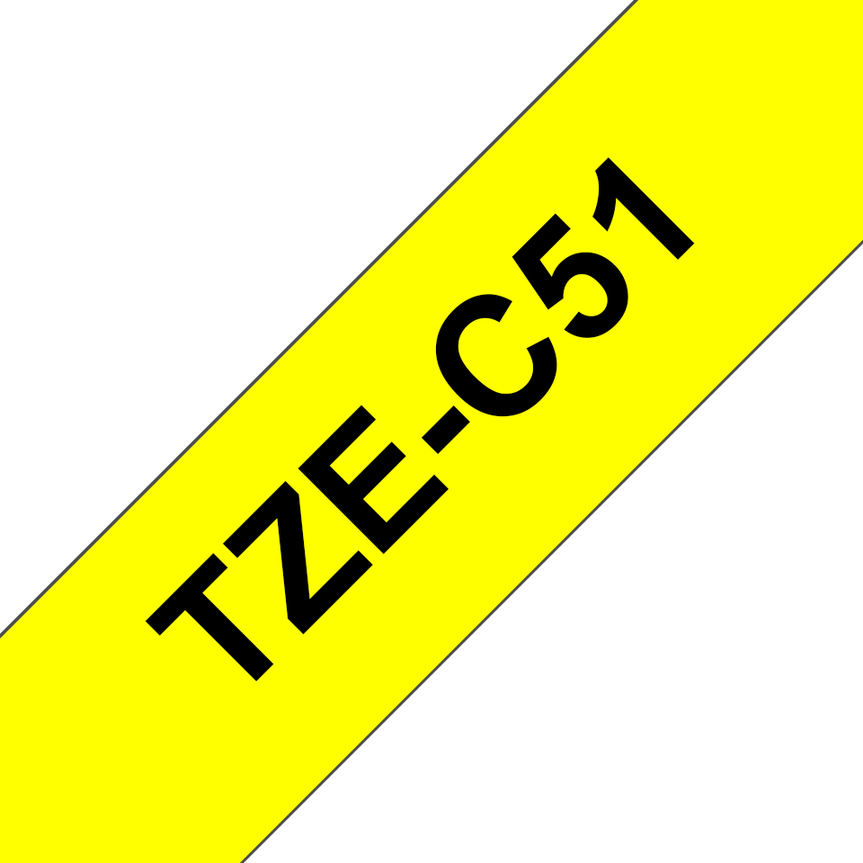 Schriftband TZe-C51 (lam.) Schwarz auf Signalgelb 24mm x 5m Schriftband TZe-C51 (lam.) Schwarz auf Signalgelb 24mm x 5m