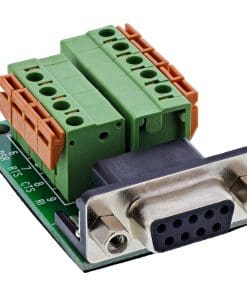 InLine® Terminalblock D-Sub 9 Buchse, Federklemme, Schraubsicherung
