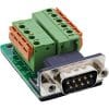 InLine® Terminalblock D-Sub 9 Stecker, Federklemme, Schraubsicherung