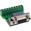 InLine® Terminalblock D-Sub 9 Buchse, Schraubklemme, Schraubsicherung