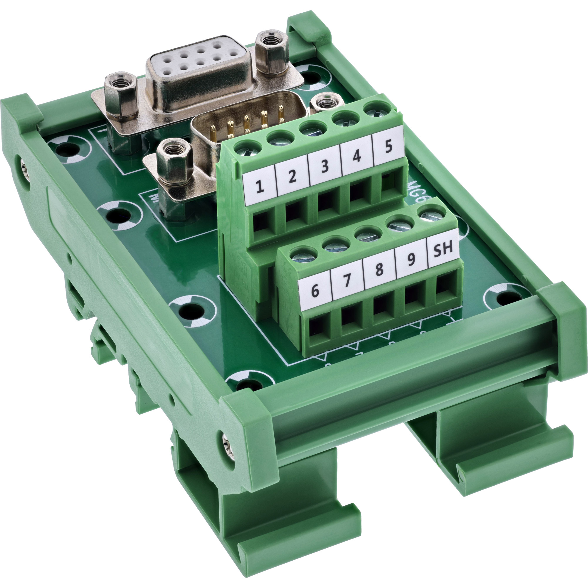 InLine® D-Sub 9 Terminalblock, Buchse/Stecker, Schraubklemme, Hutschiene InLine® D-Sub 9 Terminalblock, Buchse/Stecker, Schraubklemme, Hutschiene
