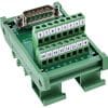 InLine® D-Sub 15 Terminalblock, Stecker, Hutschiene, Schraubklemmen