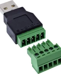 InLine® USB-A Stecker auf Terminalblock, 5-polig, ohne Kabel