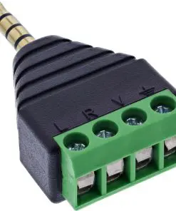 InLine® Adapter 3,5 mm Klinke 4-pol Stereo/Mikro auf Terminalblock, schwarz