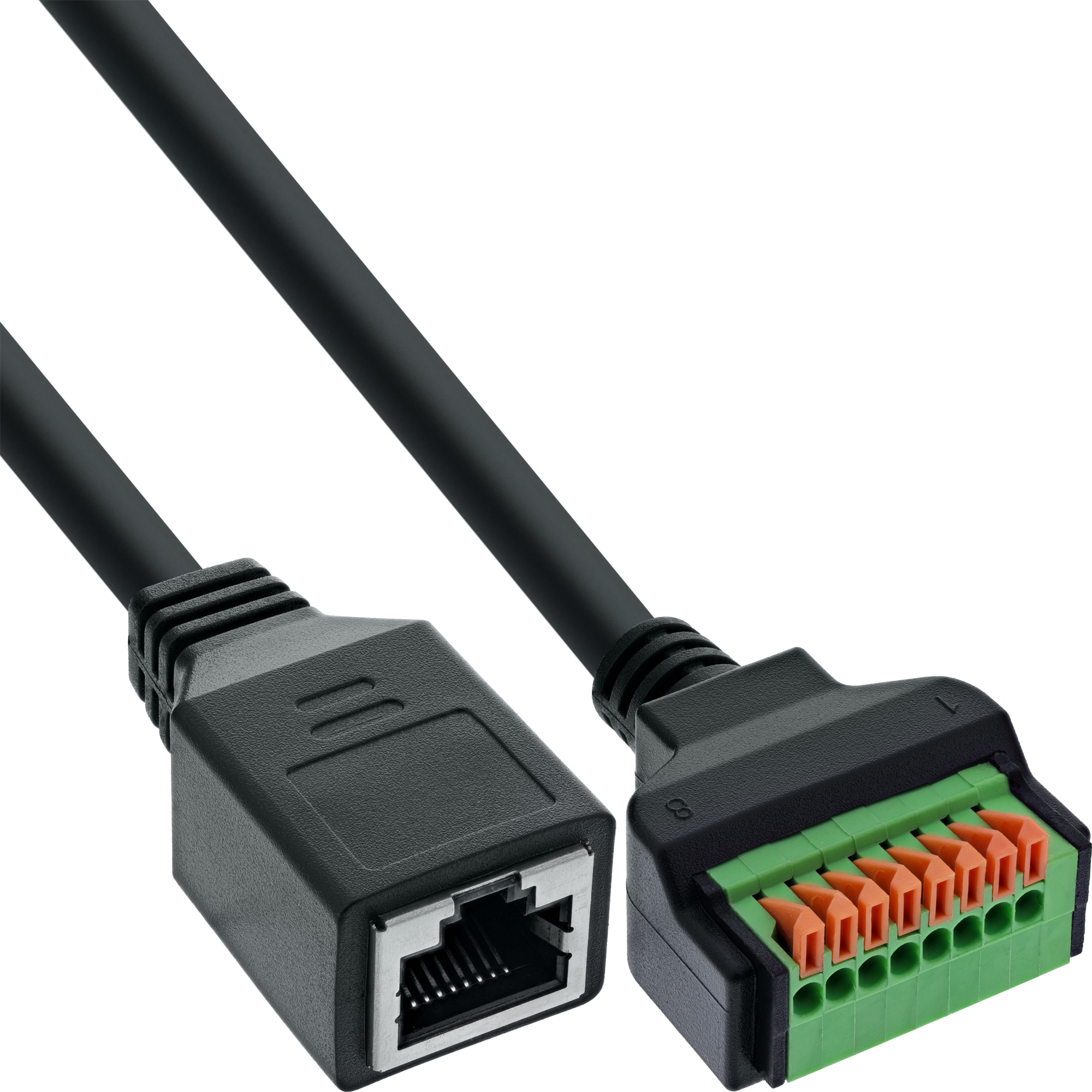 InLine® RJ45 Buchse an Push-In-Klemme, 8-polig, Cat.5e, 15cm Kabel InLine® RJ45 Buchse an Push-In-Klemme, 8-polig, Cat.5e, 15cm Kabel