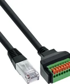InLine® RJ45 Stecker an Push-In-Klemme, 8-polig, Cat.5e, 15cm Kabel