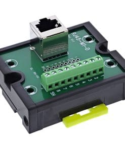 InLine® RJ45 Breakout-Buchse an 9-pol. Schraubklemme, Hutschiene, geschirmt