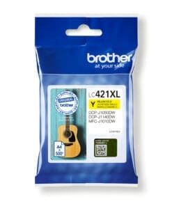 Brother Tintenpatrone LC-421XLY Gelb (ca. 500 Seiten)