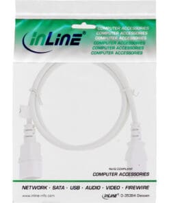 Alternative view of InLine® Kaltgeräteverlängerung, C13 auf C14, weiß, 0,5m