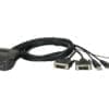 ATEN CS22D KVM-Switch 2-fach, DVI, USB, mit Kabelfernbedienung ATEN CE680 Konsolen-Extender, DVI über LWL, USB, RS232, mit Audio, max. 600m via Glasfaser