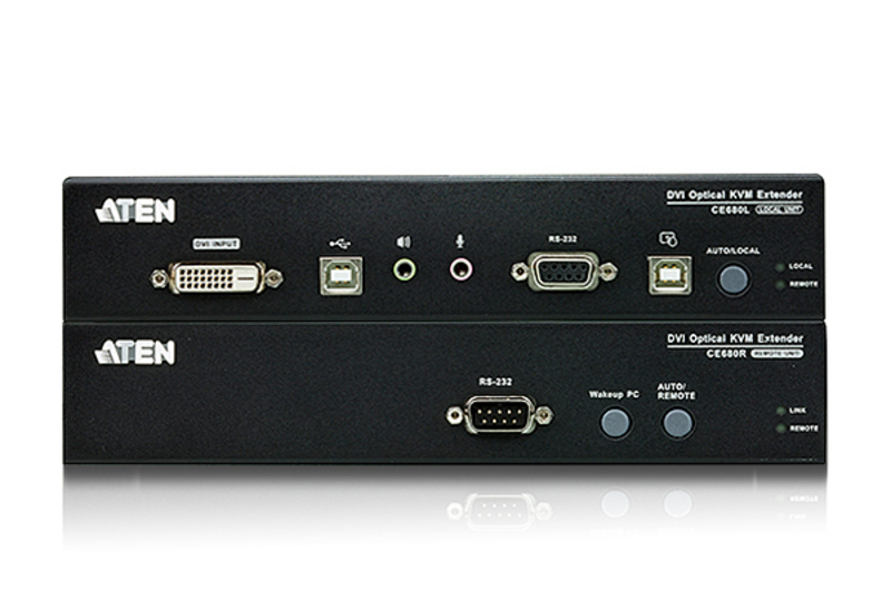 ATEN CE680 Konsolen-Extender, DVI über LWL, USB, RS232, mit Audio, max. 600m via Glasfaser ATEN CE680 Konsolen-Extender, DVI über LWL, USB, RS232, mit Audio, max. 600m via Glasfaser – Bild 3