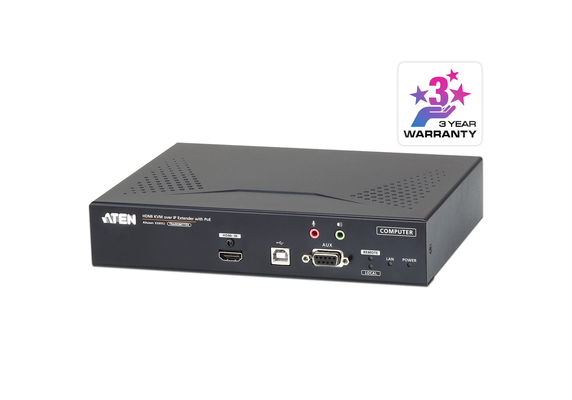 ATEN KE8952T Senderteil KVM over IP Extender mit PoE, 4K HDMI Einzeldisplay, RS232, USB, Audio ATEN KE8952T Senderteil KVM over IP Extender mit PoE, 4K HDMI Einzeldisplay, RS232, USB, Audio – Bild 2