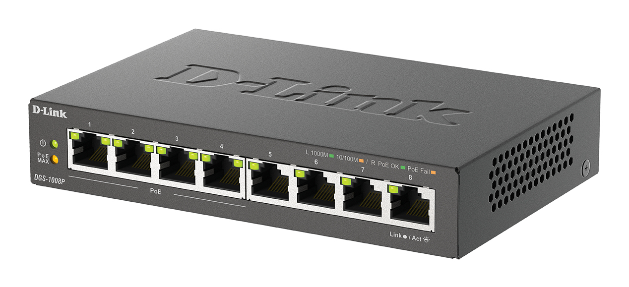 D-Link DGS-1008P 8-Port Layer2 PoE Gigabit Switch D-Link DGS-1008P 8-Port Layer2 PoE Gigabit Switch – Bild 4
