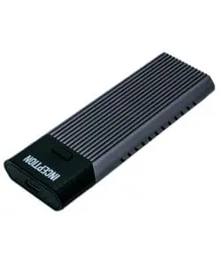Alternative view of Origin Storage OSEC4TBNVME Externes Solid State Drive 4 TB USB Typ-C 3.2 Gen 2 (3.1 Gen 2) Aluminium, Grau