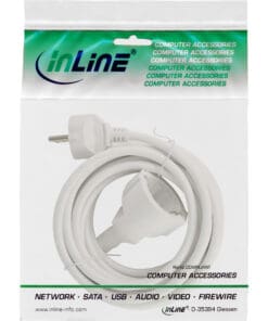 Alternative view of InLine® Strom-Verlängerung Schutzkontakt Stecker / Buchse, weiß, 1,5m