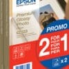 Epson Fotopapier Premium glänzend C13S042167 (10x15cm-40 Bl) Vervollständigen Sie das Bild<br>Lassen Sie sich bei der Wahl Ihres Fotopapieres nicht auf Kompromisse ein. Mit diesem Premium Glossy Photo Paper zeigen Sie Ihre Fotos in ihrer wahren Schönheit. Von epischen Landschaften bis hin zu geschätzten Familienereignissen – dieses überlegene, qualitativ hochwertige Fotopapier sorgt für den idealen Feinschliff. Das harzbeschichtete Papier sieht nicht nur besonders aus, sondern fühlt sich dank seines Gewichts von 255 g/m² auch außergewöhnlich an.<br><br>Das perfekte Team<br>Wenn Sie dieses Papier und die Original Tinten von Epson kombinieren, profitieren Sie von wisch- und wasserfesten Fotos mit lebendigen Farben, wunderschönen Farbtönen und einer unglaublichen Detailtreue. Dieses Papier wurde speziell für die Verwendung mit dem Epson Tinten- und Druckerportfolio entwickelt, um die bestmögliche Qualität liefern zu können. Das bedeutet für Sie: Die Momente werden realitätsgetreu festgehalten, mit natürlichen Farben, geschmeidigen Abstufungen, realistischen Hauttönen und mehr.<br><br>Ihre Fotos bleiben Ihnen für viele Jahre erhalten<br>Auf Fotos werden besondere Momente festgehalten – Sie können sich daher sicher sein, dass dieses Papier konzipiert und getestet wurde, um zusammen mit unseren Druckern und Tinten eine langlebige Lösung zu bieten.<br><br>Ideal für jeden Drucker<br>Die Qualität des Premium Glossy Photo Papers garantiert immer überragende Ergebnisse. So kann jeder von dem Know-how von Epson profitieren.