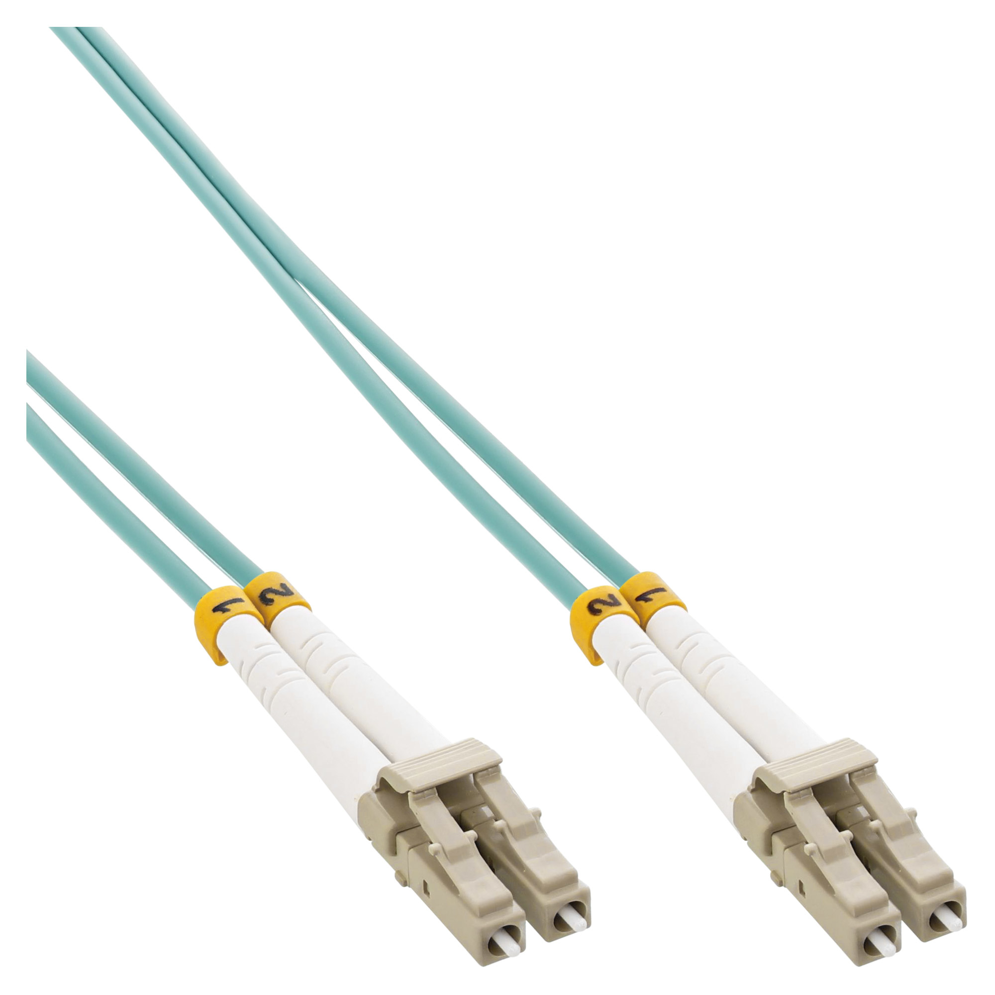 InLine® LWL Duplex Kabel, LC/LC, 50/125µm, OM3, 1m, türkis InLine® LWL Duplex Kabel, LC/LC, 50/125µm, OM3, 1m, türkis