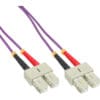 InLine® LWL Duplex Kabel, SC/SC, 50/125µm, OM4, 15m, violett InLine® LWL Duplex Kabel, ST/ST, 50/125µm, OM3, 25m