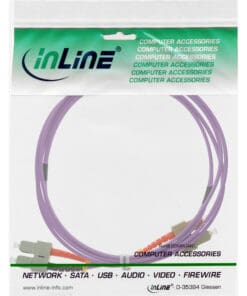 Alternative view of InLine® LWL Duplex Kabel, SC/SC, 50/125µm, OM4, 15m, violett