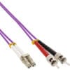 InLine® LWL Duplex Kabel, LC/ST, 50/125µm, OM4, 1m, violett InLine® LWL Duplex Kabel, LC/SC, 50/125µm, OM4, 10m
