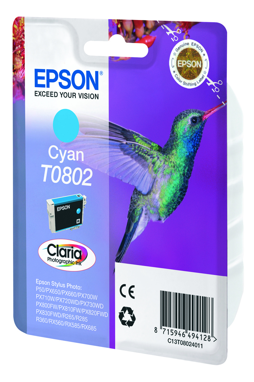 Epson Tintenpatrone T080 Cyan (7,4ml) Epson Tintenpatrone T080 Cyan (7,4ml) – Bild 2