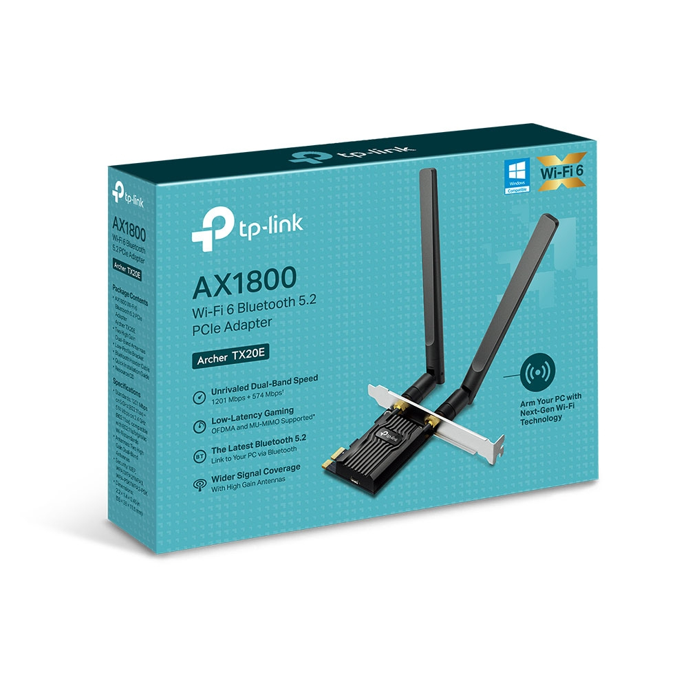 TP-Link Archer TX20E AX1800 Wi-Fi 6 BT PCI Express TP-Link Archer TX20E AX1800 Wi-Fi 6 BT PCI Express – Bild 2