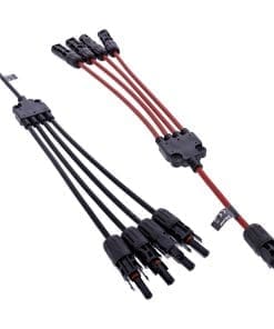 InLine® Solarkabel 4-fach Verteiler-Set schwarz/rot 0,42m