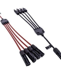 Alternative view of InLine® Solarkabel 4-fach Verteiler-Set schwarz/rot 0,42m