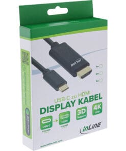 Alternative view of InLine® USB Display Kabel, USB Typ-C Stecker zu HDMI Stecker (DP Alt Mode), 4K2K, 3m