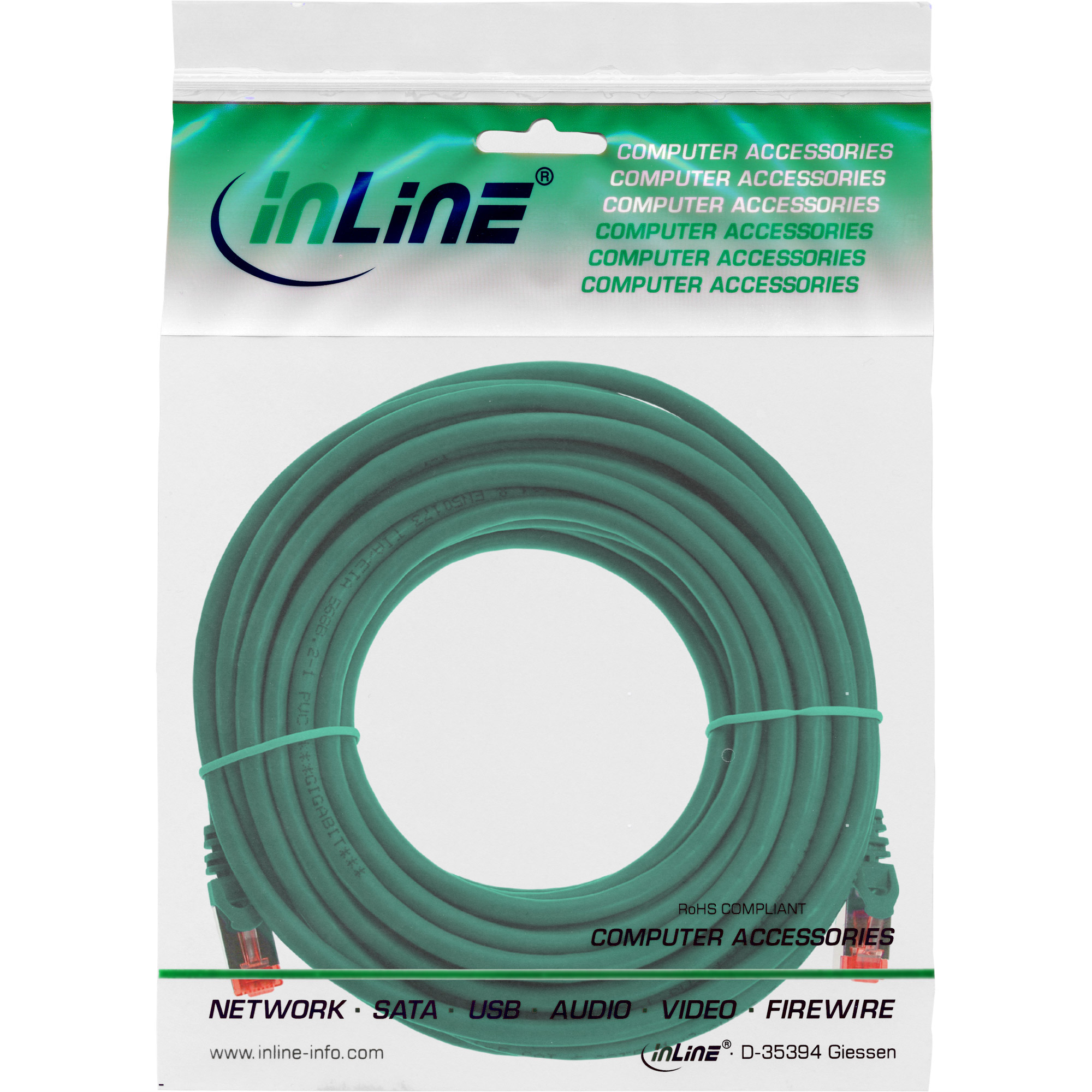 InLine® Patchkabel, S/FTP (PiMf), Cat.6, 250MHz, PVC, Kupfer, grün, 10m, grün InLine® Patchkabel, S/FTP (PiMf), Cat.6, 250MHz, PVC, Kupfer, grün, 10m, grün – Bild 3