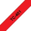 Brother Schriftband TC-401 (lam.) Schwarz auf Rot 12mm x 7,7m Erzielen Sie mit Schriftbändern von Brother immer hervorragende, detailierte Ergebnisse.