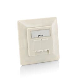 equip Anschlussdose Cat.6a Reinweiss 2-Port UP (5 Stück)