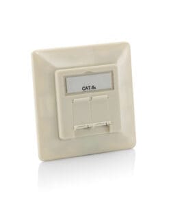 equip Anschlussdose Cat.6a Perlweiss 2-Port UP (5 Stück)