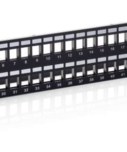 equip 48-Port Keystone Patchpanel Cat.6 geschirmt (2HE)