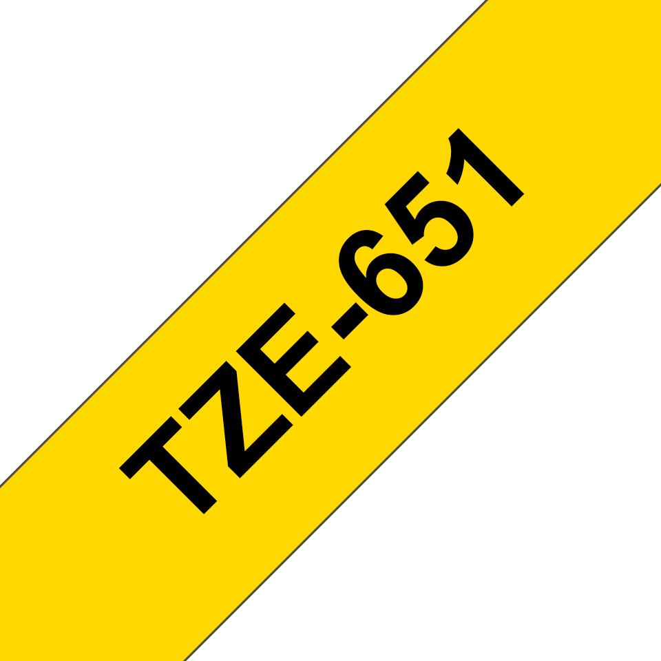 Schriftband TZe-651 (lam.) Schwarz auf Gelb 24mm x 8m Schriftband TZe-651 (lam.) Schwarz auf Gelb 24mm x 8m