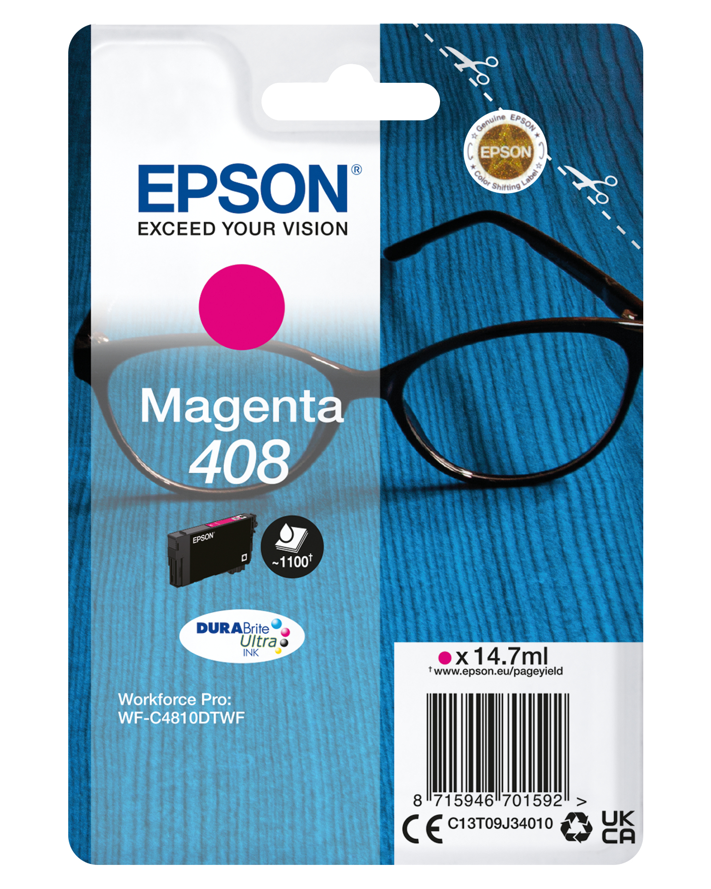 Epson Tintenpatrone 408 DURABrite Ultra Magenta Epson Tintenpatrone 408 DURABrite Ultra Magenta