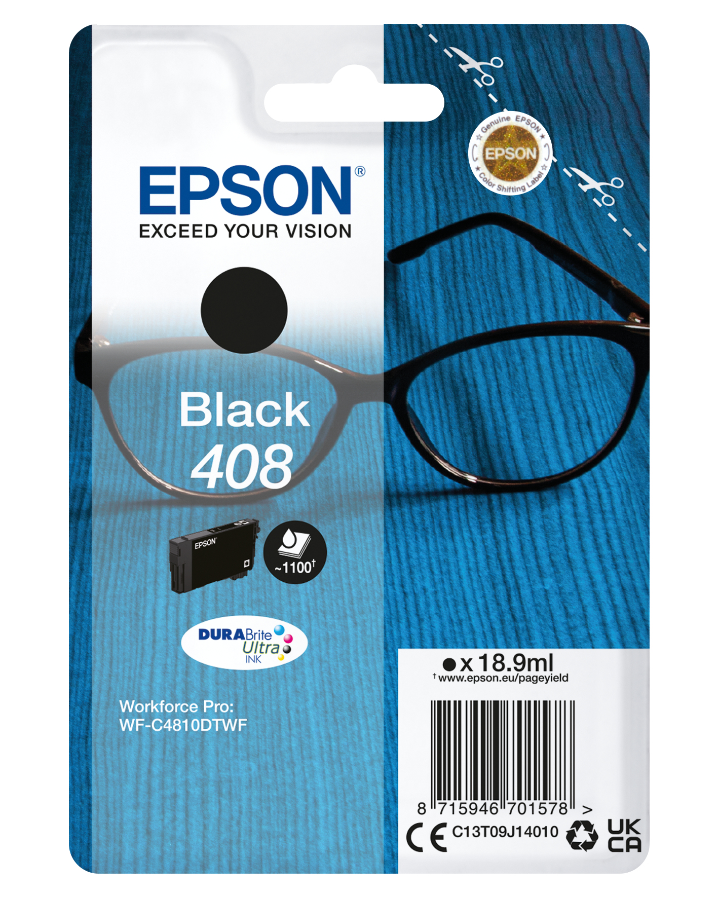 Epson Tintenpatrone 408 DURABrite Ultra Schwarz Epson Tintenpatrone 408 DURABrite Ultra Schwarz