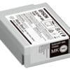 Epson SJIC42PMK CW Tinte matt schwarz 50ml Die Epson Wartungsbox ist passend für die Farbetikettendrucker der Epson ColorWorks TM-C3500 Serie. Die Wartungsbox dient als Auffangbehälter für Resttinte, die beim automatischen Reinigen des Druckkopfes aufgenommen wird. Der Austausch der Wartungsbox ist einfach und ohne Werkzeug möglich.