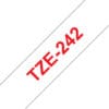 Brother Schriftband TZe-242 (lam.) Rot auf Weiß BxL 18mm x 8m Erzielen Sie mit Schriftbändern von Brother immer hervorragende, detailierte Ergebnisse.