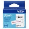Brother Schriftband BTAG-132 Rot auf Transparent 12 mm x 4 m Die Btag-Schriftbänder wurden exklusiv für die Brother Beschriftungsgeräte PT-N10, PT-N20 und PT-N25BT entwickelt. Mit einer Breite von 12 mm und in 17 leuchtenden Farben erhältlich, können individuelle Schriftbänder nach dem Geschmack und den Bedürfnissen des Anwenders einfach erstellt werden.Die langlebigen und zuverlässigen Btag-Schriftbänder sind resistent gegen viele verschiedene Einflüsse, denen sie im täglichen Gebrauch im Haushalt ausgesetzt sind, wie z. B. Wasser, heiße und kalte Temperaturen und Haushaltsflüssigkeiten, so dass die Etiketten lange Zeit intakt und lesbar bleiben.