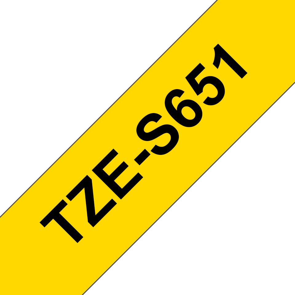 Schriftband TZe-S651 (extra st.) Schwarz auf Gelb 24mm x 8m Schriftband TZe-S651 (extra st.) Schwarz auf Gelb 24mm x 8m