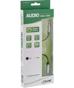 InLine® Slim Audio Kabel Klinke 3,5mm ST / BU, mit Lautstärkeregler, 0,25m InLine® Slim Audio Kabel Klinke 3,5mm ST / BU, mit Lautstärkeregler, 0,25m – Bild 3