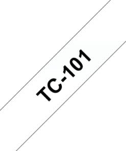 Schriftband TC-101 (lam.) Schwarz auf Farblos 12mm x 7,7m