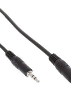 InLine® Klinke Verlängerung, 3,5mm Klinke Stecker / Buchse, Stereo, 1,5m, schwarz