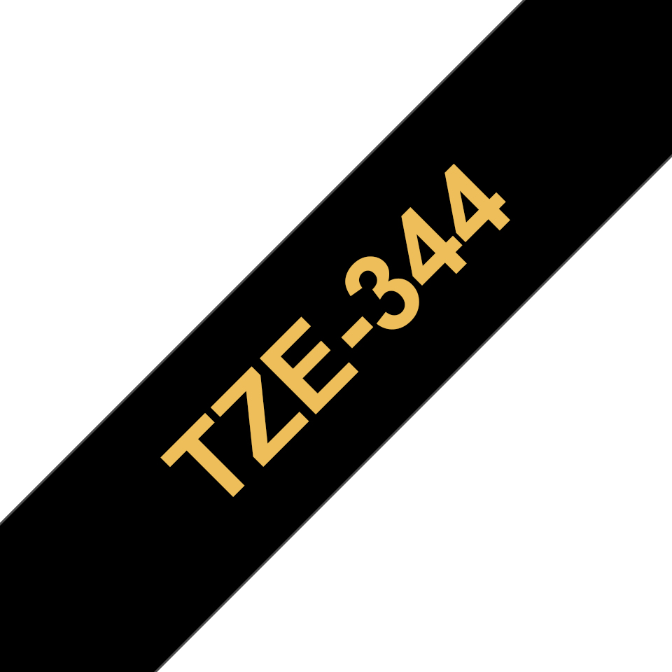 Schriftband TZe-344 (lam.) Gold auf Schwarz 18mm x 8m Schriftband TZe-344 (lam.) Gold auf Schwarz 18mm x 8m