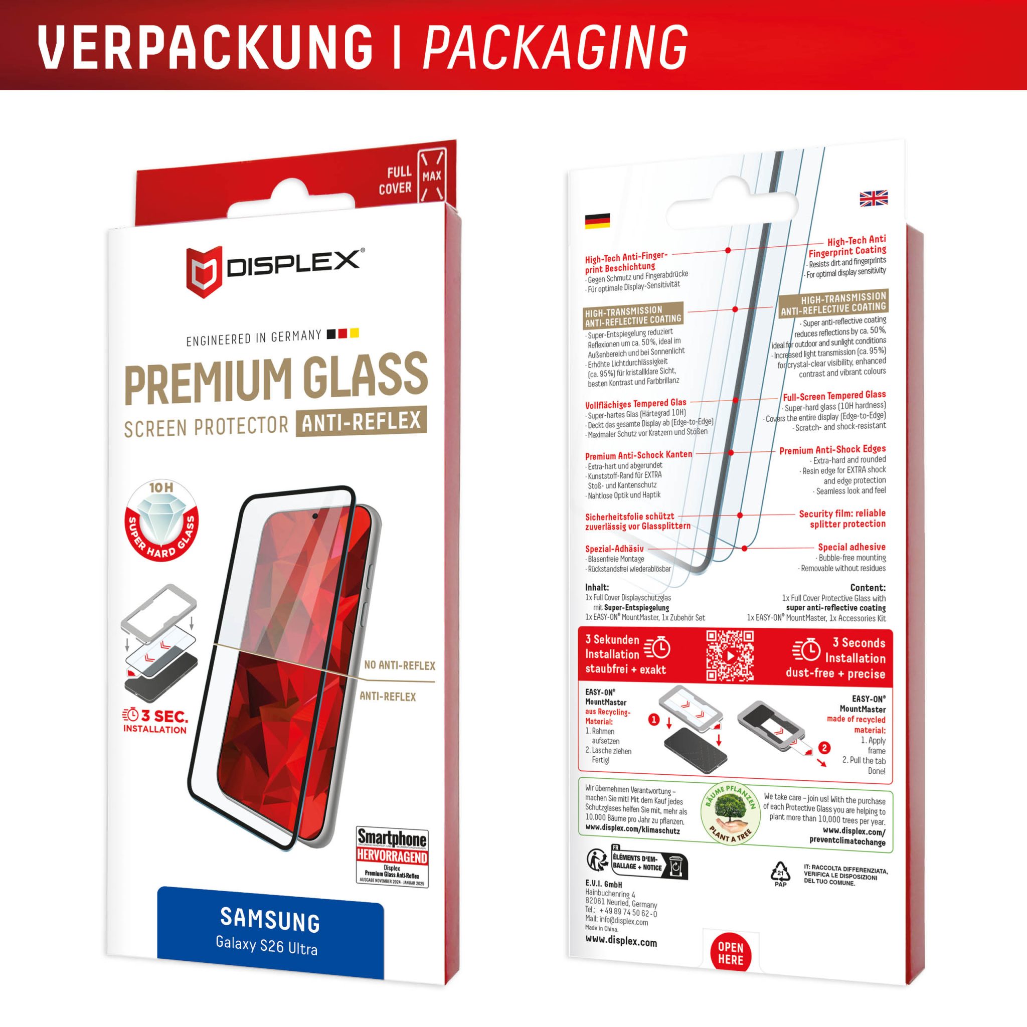 DISPLEX Premium Panzerglas vollflächig Antireflex für Samsung Gal. S26 Ultra DISPLEX Premium Panzerglas vollflächig Antireflex für Samsung Gal. S26 Ultra – Bild 10
