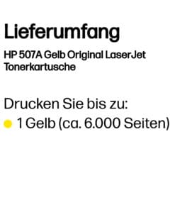 HP 507A Gelb Original LaserJet Tonerkartusche HP 507A Gelb Original LaserJet Tonerkartusche – Bild 3