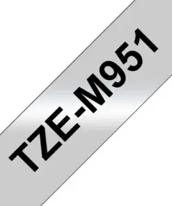 Schriftband TZe-M951 (lam.) Schwarz auf Silber matt 24mm x 8m
