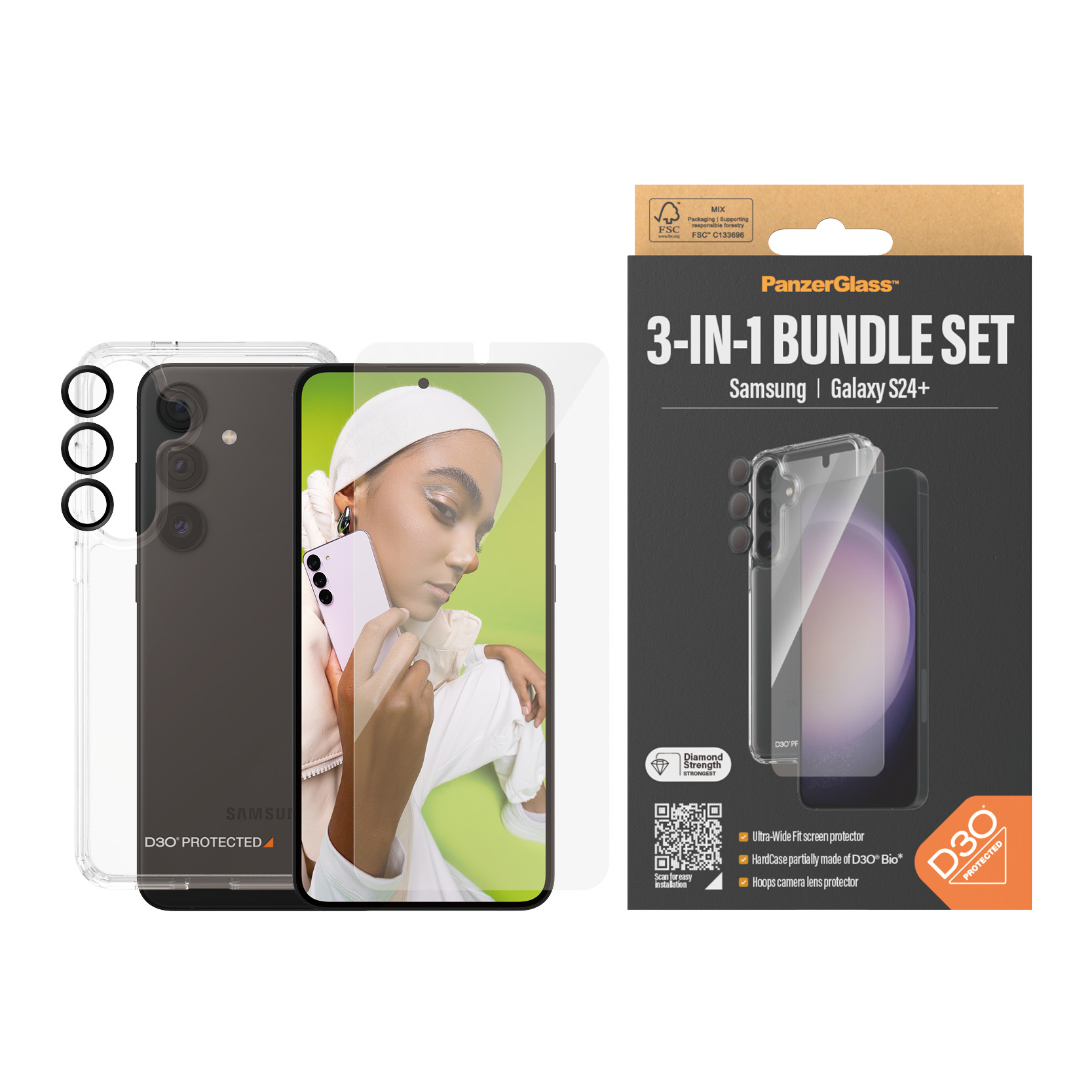 PanzerGlass 3-in-1 Samsung Galaxy S24 Plus, UWF PanzerGlass 3-in-1 Samsung Galaxy S24 Plus, UWF – Bild 2